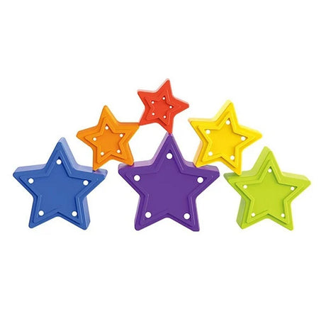 Toi-zabawki Little Stars układające się w wieżę, 6 sztuk