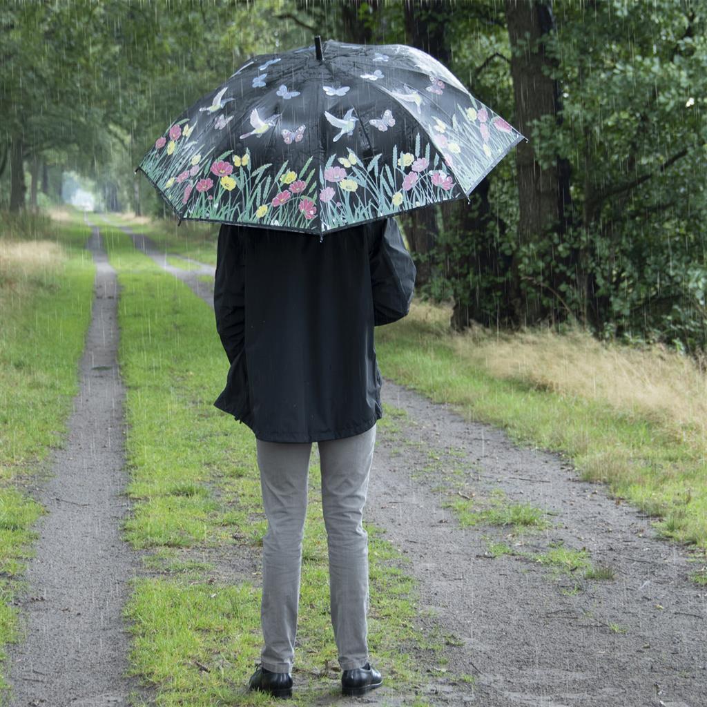 Szeroki parasol zmieniający kolor firmy Esschert