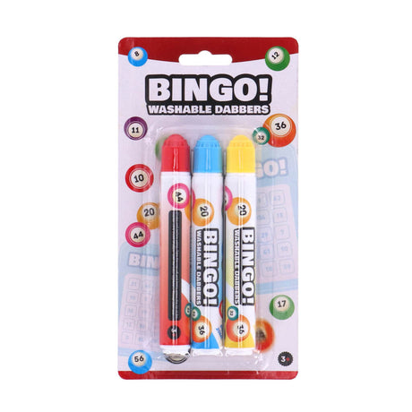 Markery do bingo Longfield Engelhart, 3 sztuki, czerwony, żółty, niebieski