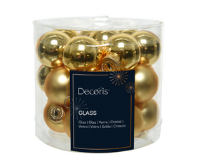 Kerstbal glas 2.50cm 24 stuks - goud