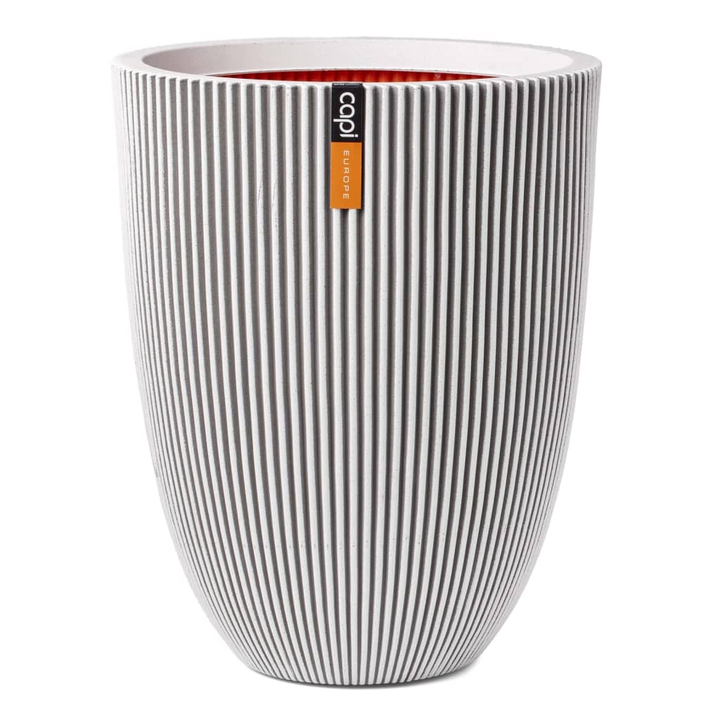 Capi Flowerpot Groove elegancki 34x46 cm kość słoniowa