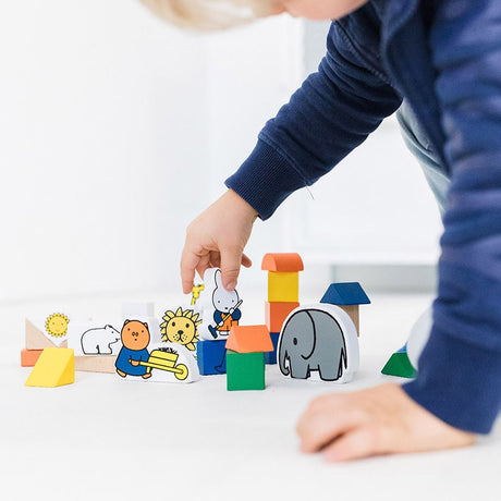 Drewniane klocki Miffy zoo 2+