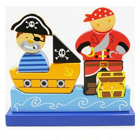 Prosta, magnetyczna łamigłówka o piratach dla dzieci