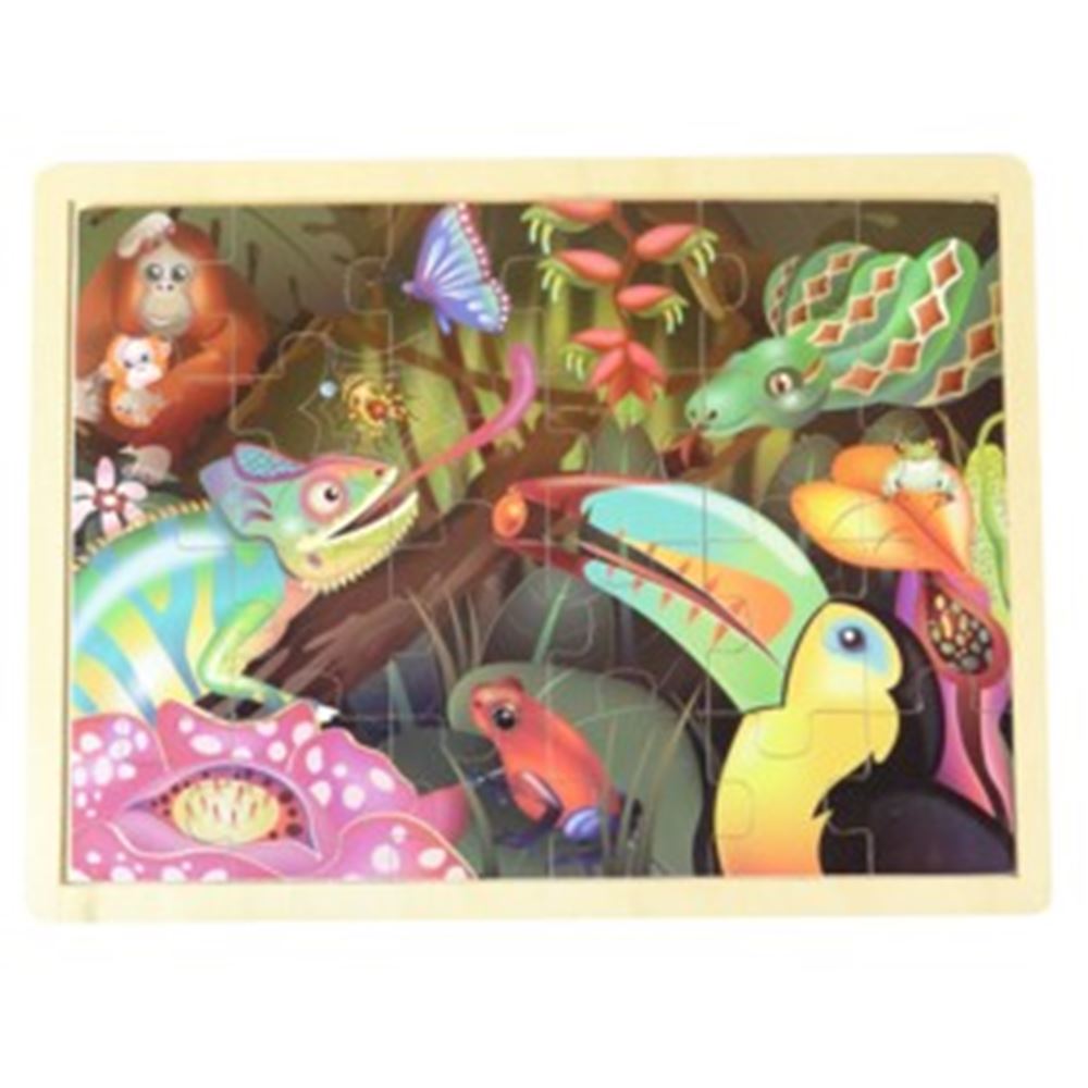 Po prostu dla dzieci drewniane puzzle Rainforest