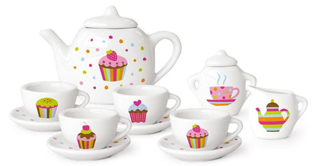 Porcelanowy zestaw do herbaty w formie babeczek
