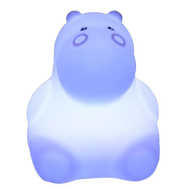 Nachtlamp silicone nijlpaard. 1+