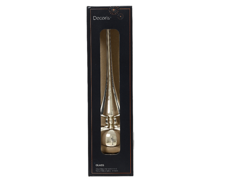 Decoris daszek szklany połysk 26cm srebrny