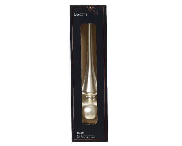 Piek glas 26cm - zilver mat