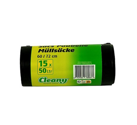 Produkty Worki na śmieci 50 litrów czarne 15 szt