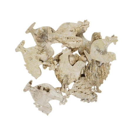 Inne marki figurki kurczaka wykonane z naturalnej kory 8 cm 24 sztuki