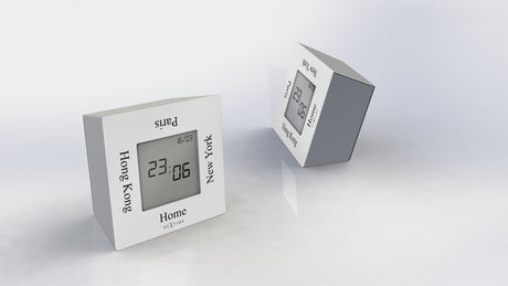 Budzik Nextime ne-5190wi 7,4x4x7,4cm metal, biały, „turn4time”