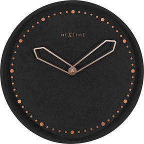 NeXtime NeXtime NE-3197ZW Zegar ścienny śr. 35 cm, żywica poliestrowa, kolor czarny