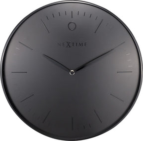 Zegar ścienny Nexttime ne-3235zw glamour ø40 metalowy czarny