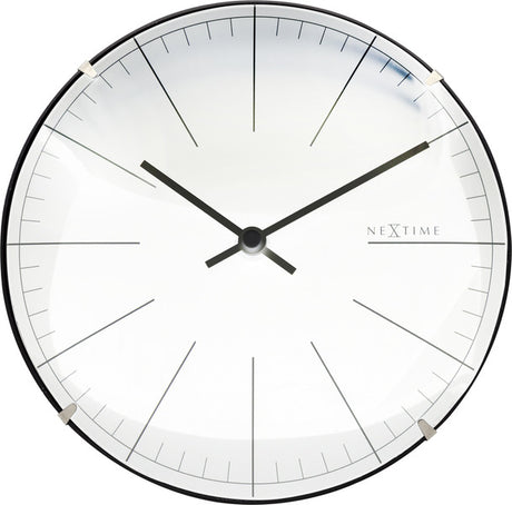 Zegar ścienny Nextime ne-3506wi duży pasek ø20 szkło białe