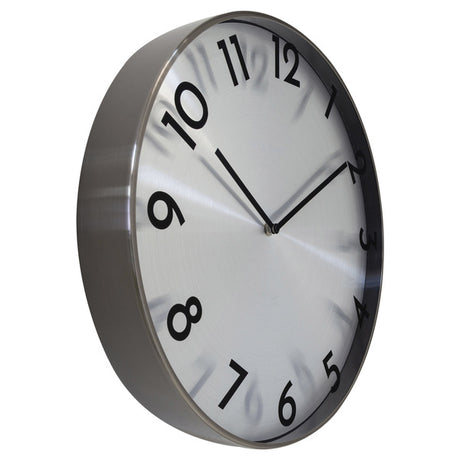 Metalowy zegar ścienny Nextime ne-3289gs - 40cm - cichy zegar - metal - odbicie