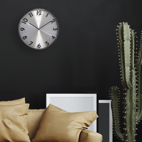 Metalowy zegar ścienny Nextime ne-3289gs - 40cm - cichy zegar - metal - odbicie