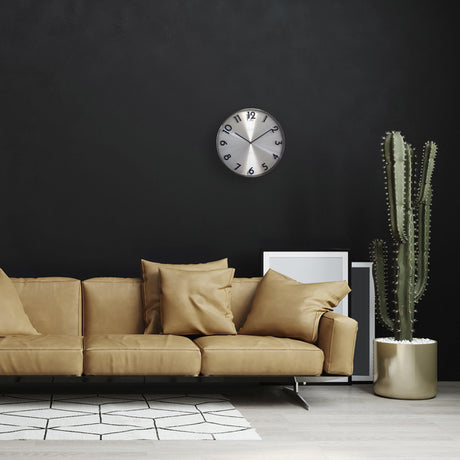 Metalowy zegar ścienny Nextime ne-3289gs - 40cm - cichy zegar - metal - odbicie