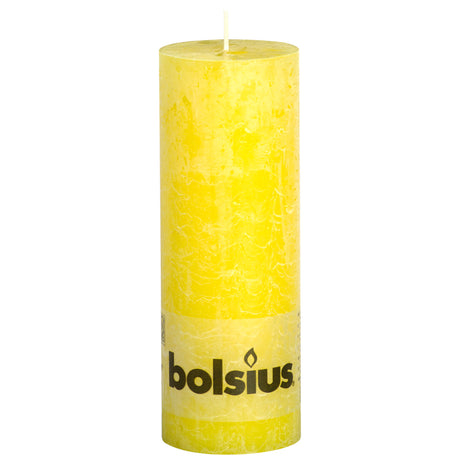 Świeca okrągła Bolsius 19x6,8 cm żółta