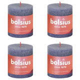 Bolsius Bolsius Stollen Shine 4 St Rustic 80x68 mm Zmierzch Blue