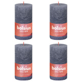 Bolsius Bolsius Stollen Shine 4 ST Rustic 130x68 mm Zmierzch Blue