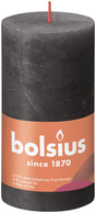 Rustykalna świeca okrągła Bolsius 130 68 burzowo-szary-szary