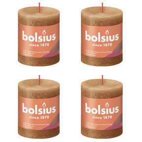Bolsius Bolsius Stollen Shine 4 ST Rustic 80x68 mm przyprawowy brąz