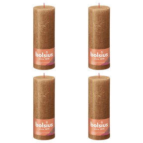 Bolsius Bolsius Stollen Shine 4 St Rustiek 190x68 mm przyprawowy brąz