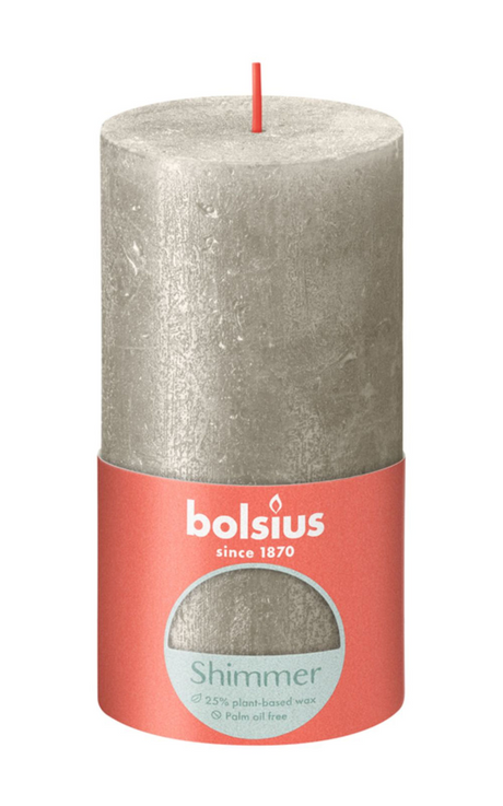 Świeca rustykalna Bolsius 130 68 szampan