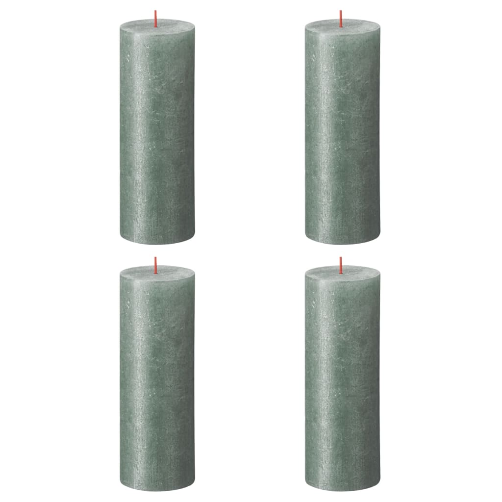 Bolsius Bolsius Stollen Shimmer 4 St Rustiek 190x68 mm Tlenek niebieski
