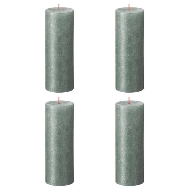 Bolsius Bolsius Stollen Shimmer 4 St Rustiek 190x68 mm Tlenek niebieski