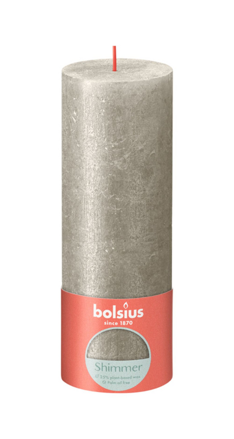Świeca rustykalna Bolsius 190 68 szampan