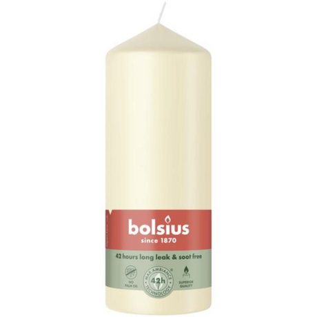 Świeca okrągła Bolsius 150 58 miękka perła
