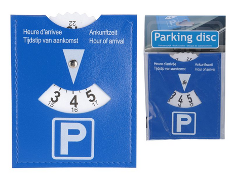 Podstawowa tarcza parkingowa 11x15 cm niebieska