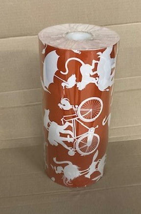 Rol kadopapier stapeldieren oranje 30 cm