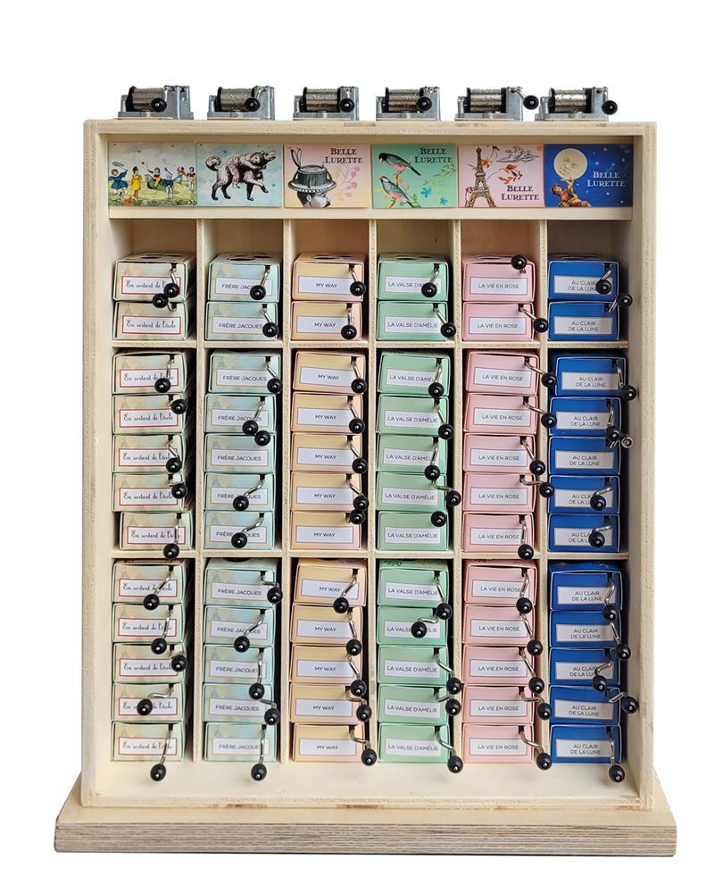 Display b3 mini music box. 6 x 12 stuks.