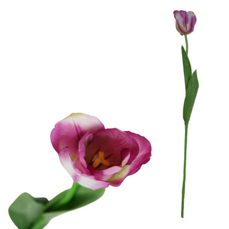 Różne sztuczny kwiat tulipana fioletowy 83cm