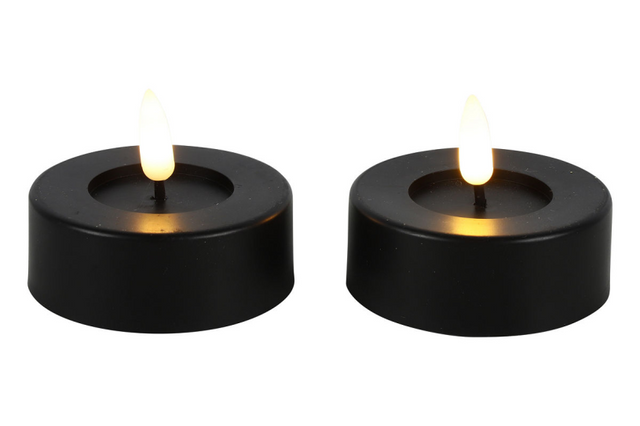 Countryfield led theelicht maxi rustiek 2 stuks - zwart