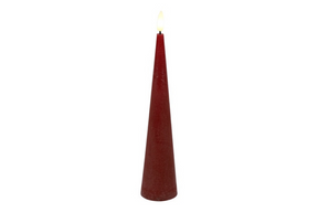 Countryfield led kegelkaars rustiek 5x5x25cm - rood