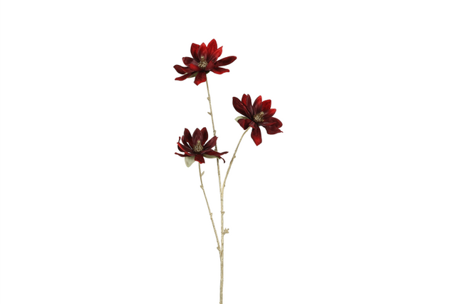 Countryfield kunstbloem magnolia s bordeaux goud 81cm