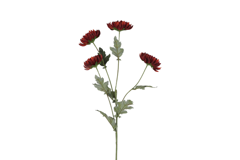 Countryfield kunstbloem chrysanthemum x4 d.bruin 84cm