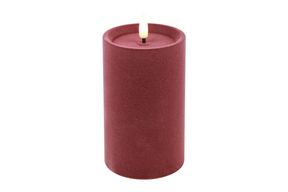 Countryfield led stompkaars velvet l 7,5x7,5x12,5cm - roze