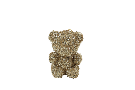 Countryfield beer zittend glitter s 8x6x5cm - champagne