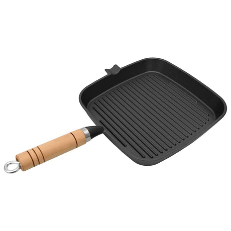 Vidaxl Grill Patel z drewnianym uchwytem żeliwa 20x20 cm