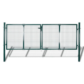 Port vidaxl 306x175 cm stalowy zielony