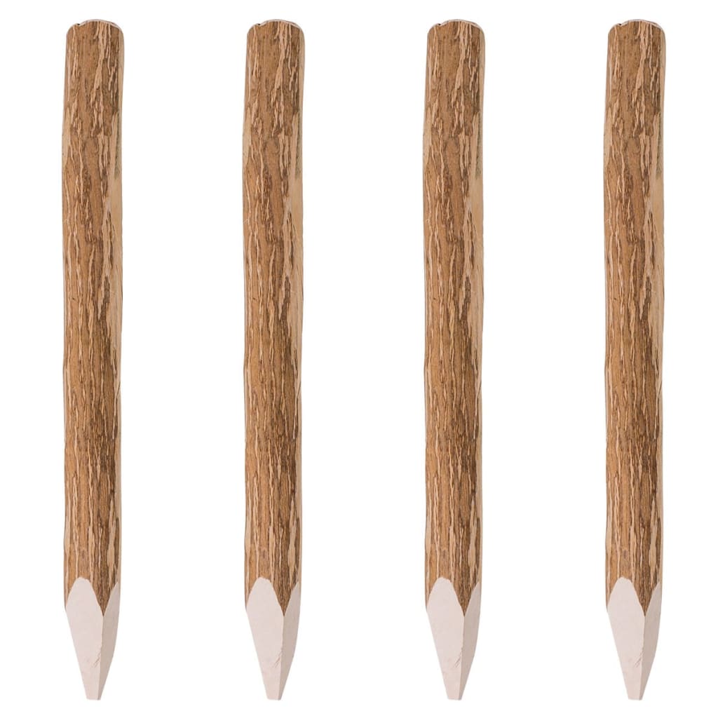 Vidaxl Fence Posty z punktem 4 szt. 90 cm Hazel Wood