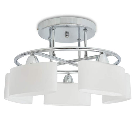 Lampa sufitowa vidaxl z elipsami -szklane maski 5xe14 200w