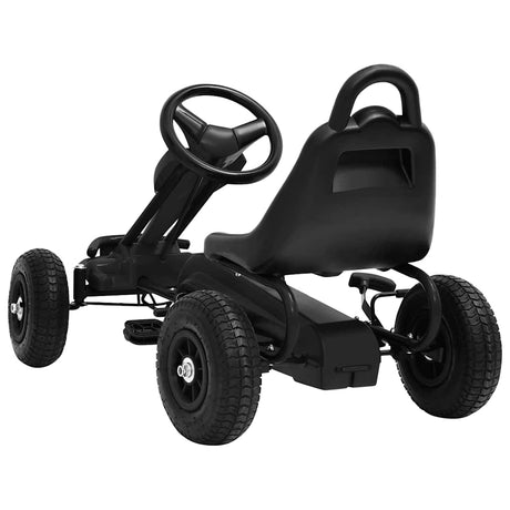 Vidaxl go -kart z pedałami i pneumatycznymi oponami czarnymi