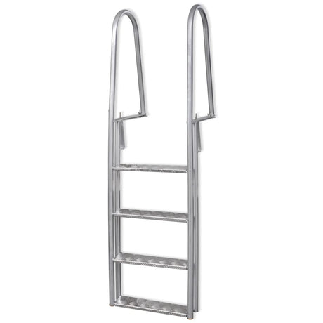 Vidaxl Dock Płynna drabina basenowa z 4 krokami aluminium 167 cm