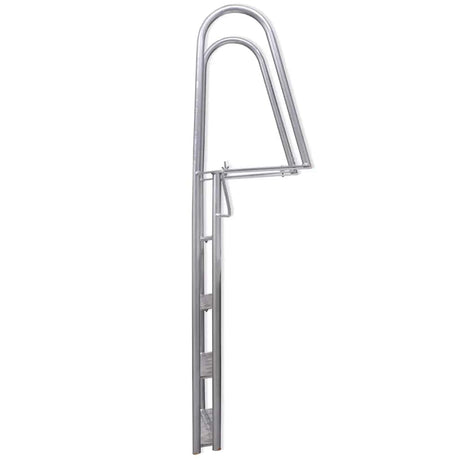 Vidaxl Dock Płynna drabina basenowa z 4 krokami aluminium 167 cm