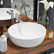 Vidaxl Washbasin okrągły biały 42x12 cm ceramika
